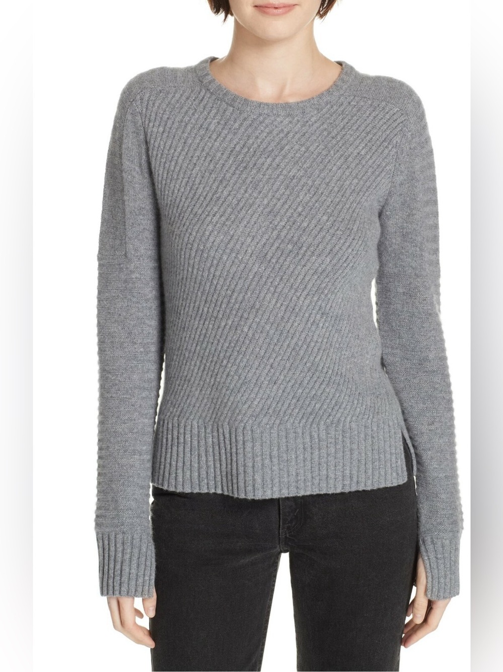 Equipment Abril Wool Cashmere Sweater Grey Size Small Minimalist Fall Winter